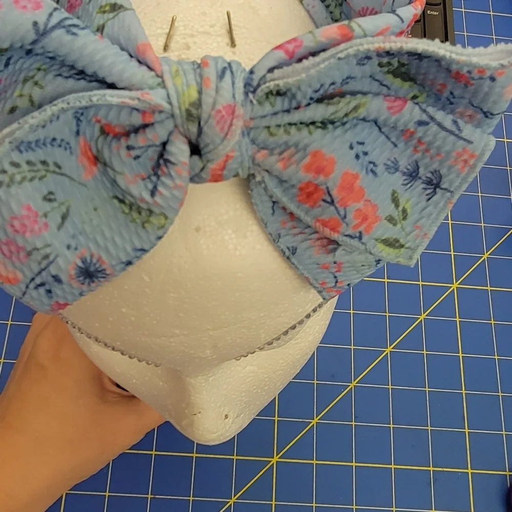 Floral Big Bow Headband Headwrap